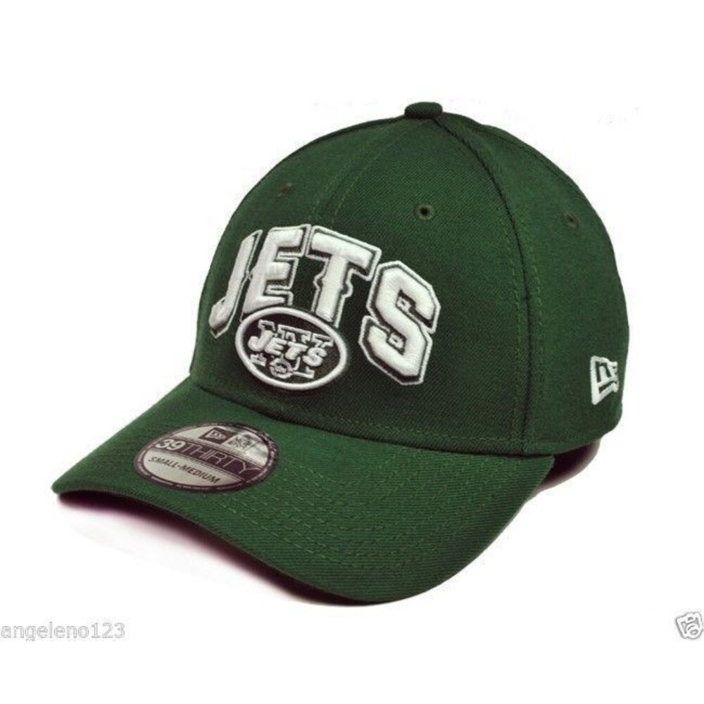 New York Jets New Era Green 39Thirty Hat Cap Size Medium-Large StretchFit New